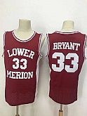 Lower Merion Aces 33 Kobe Bryant Red High School Mesh Basketball Jersey,baseball caps,new era cap wholesale,wholesale hats
